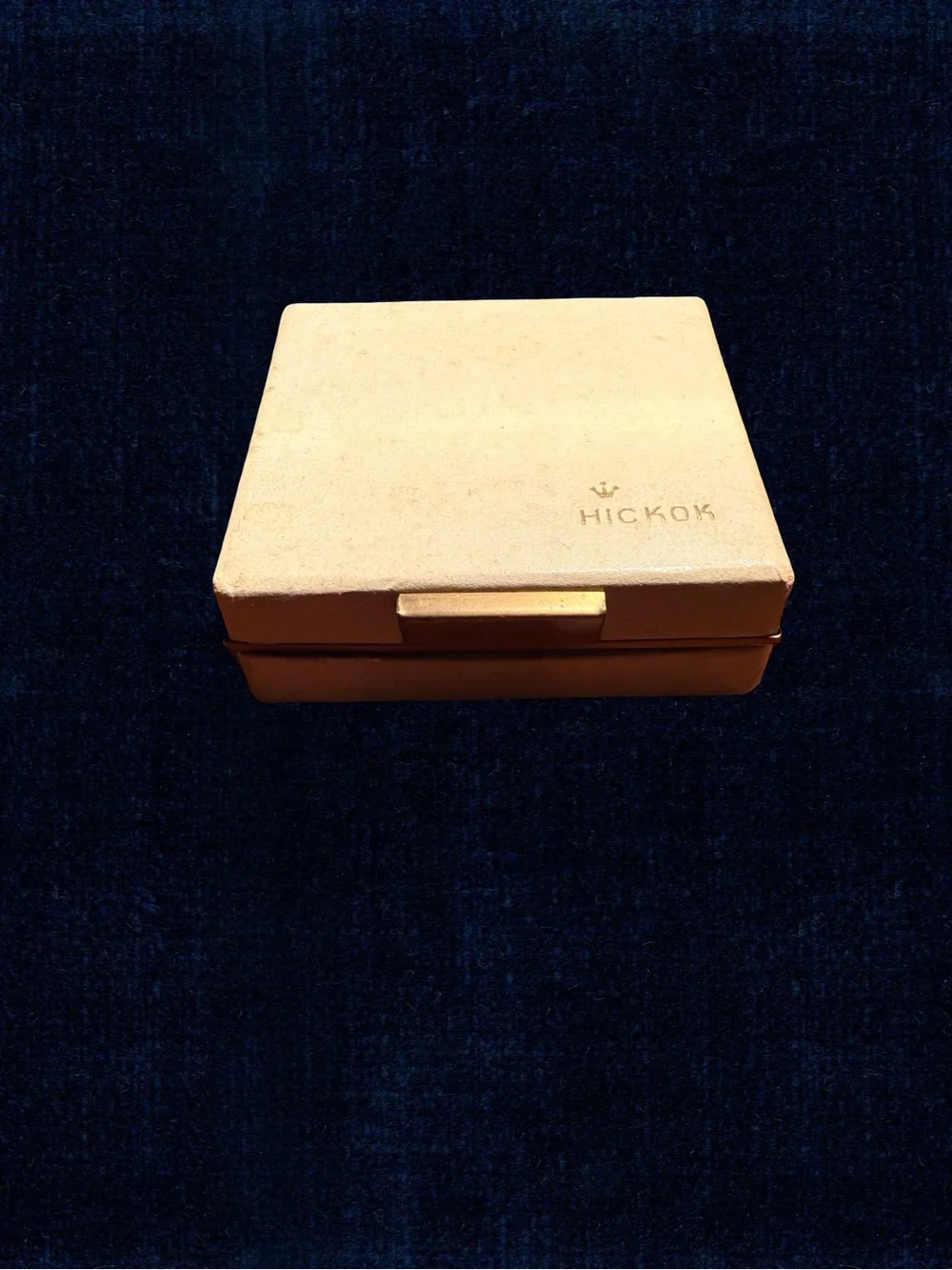 Hickok Gold-Tone Mid- Century Formal Cufflinks and Tie Bar Set with Original Box